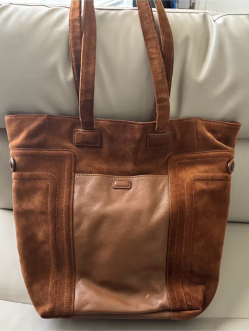 Hammitt Otis Tote Mahogany Suede/Bronze - Picture 5 of 11